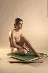 Nude Man Another Sitting poses - simple Slim Long Brown Sitting poses - ALL Realistic