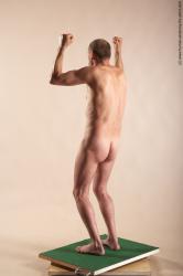 Nude Man White Standing poses - ALL Slim Bald Standing poses - simple Realistic