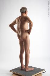 and more Nude Man White Standing poses - ALL Slim Bald Grey Standing poses - simple Realistic