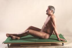 Nude Man White Sitting poses - simple Slim Short Grey Sitting poses - ALL Realistic