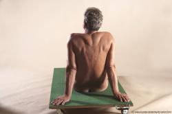 Nude Man White Sitting poses - simple Slim Short Grey Sitting poses - ALL Realistic