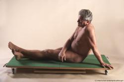 Nude Man White Sitting poses - simple Slim Short Grey Sitting poses - ALL Realistic