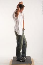 Casual Man White Standing poses - ALL Muscular Short Brown Standing poses - simple Academic