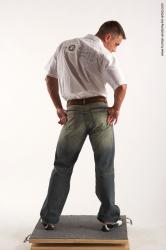 Casual Man White Standing poses - ALL Muscular Short Brown Standing poses - simple Academic