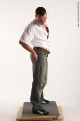 Casual Man White Standing poses - ALL Muscular Short Brown Standing poses - simple Academic