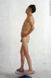 and more Nude Man Asian Standing poses - ALL Slim Short Black Standing poses - simple Realistic