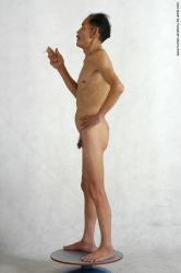 and more Nude Man Asian Standing poses - ALL Slim Short Black Standing poses - simple Realistic