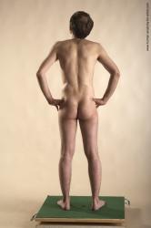 Nude Man White Standing poses - ALL Slim Short Brown Standing poses - simple Realistic