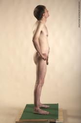 Nude Man White Standing poses - ALL Slim Short Brown Standing poses - simple Realistic