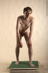 Nude Man White Standing poses - ALL Slim Short Brown Standing poses - simple Realistic