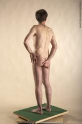 Nude Man White Standing poses - ALL Slim Short Brown Standing poses - simple Realistic