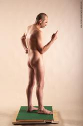 Nude Man White Standing poses - ALL Slim Bald Standing poses - simple Realistic