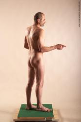 Nude Man White Standing poses - ALL Slim Bald Standing poses - simple Realistic