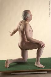 Nude Man White Kneeling poses - ALL Average Bald Grey Kneeling poses - on both knees Realistic
