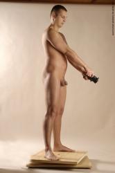 Nude Fighting with gun Man White Standing poses - ALL Average Short Brown Standing poses - simple Realistic