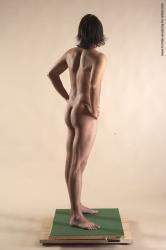 Nude Man White Standing poses - ALL Slim Medium Brown Standing poses - simple Realistic