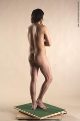 Nude Man White Standing poses - ALL Slim Medium Brown Standing poses - simple Realistic