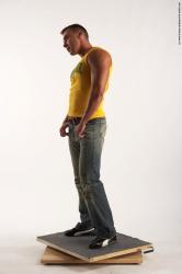 Casual Man White Standing poses - ALL Muscular Short Brown Standing poses - simple Academic