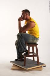 Casual Man White Standing poses - ALL Muscular Short Brown Standing poses - bend over Academic