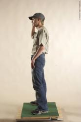 Casual Man White Standing poses - ALL Slim Short Blond Standing poses - simple Academic