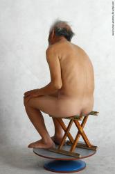 and more Nude Man Asian Sitting poses - simple Slim Short Grey Sitting poses - ALL Realistic