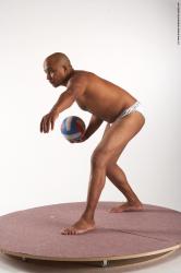Underwear Man Black Moving poses Average Bald Academic