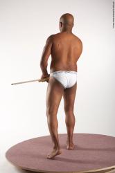Underwear Fighting with sword Man Black Standing poses - ALL Average Bald Standing poses - simple Academic