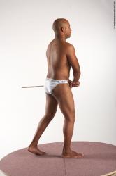 Underwear Fighting with sword Man Black Standing poses - ALL Average Bald Standing poses - simple Academic