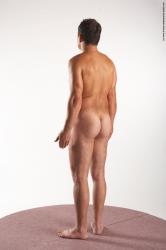 Nude Man White Standing poses - ALL Average Short Brown Standing poses - simple Realistic