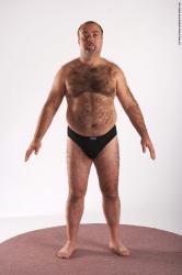 Nude Man White Standing poses - ALL Chubby Short Brown Standing poses - simple Realistic