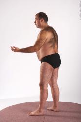 Underwear Man White Standing poses - ALL Chubby Short Brown Standing poses - simple Academic