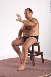 Underwear Man White Sitting poses - simple Chubby Short Brown Sitting poses - ALL Academic