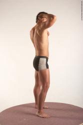 Underwear Martial art Man White Standing poses - ALL Average Short Brown Standing poses - simple Academic