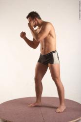 Underwear Martial art Man White Standing poses - ALL Average Short Brown Standing poses - simple Academic