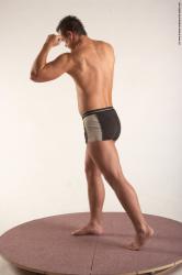 Underwear Martial art Man White Standing poses - ALL Average Short Brown Standing poses - simple Academic