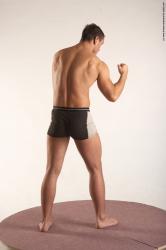 Underwear Martial art Man White Standing poses - ALL Average Short Brown Standing poses - simple Academic