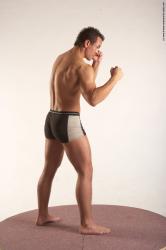 Underwear Martial art Man White Standing poses - ALL Average Short Brown Standing poses - simple Academic