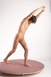 Nude Man White Laying poses - ALL Slim Short Brown Laying poses - on stomach Realistic