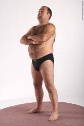 Underwear Man White Standing poses - ALL Chubby Bald Brown Standing poses - simple Academic