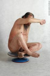 and more Nude Man Asian Sitting poses - simple Chubby Bald Black Sitting poses - ALL Realistic