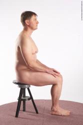 Nude Man White Sitting poses - simple Average Short Grey Sitting poses - ALL Realistic