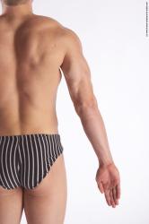 Underwear Man White Detailed photos Muscular Short Brown Academic