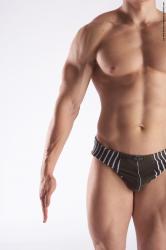 Underwear Man White Detailed photos Muscular Short Brown Academic