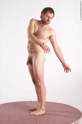 Nude Man White Standing poses - ALL Slim Short Brown Standing poses - simple Realistic