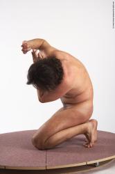 Nude Man White Kneeling poses - ALL Average Medium Kneeling poses - on both knees Black Realistic