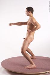 Nude Martial art Man White Standing poses - ALL Athletic Short Brown Standing poses - simple Realistic