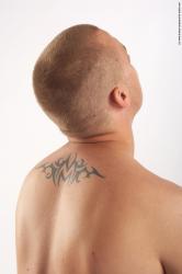 Nude Man White Detailed photos Average Bald Realistic