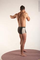 Underwear Martial art Man White Standing poses - ALL Average Short Brown Standing poses - simple Academic