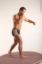 Underwear Martial art Man White Standing poses - ALL Average Short Brown Standing poses - simple Academic