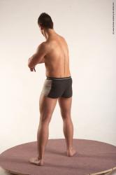 Underwear Martial art Man White Standing poses - ALL Average Short Brown Standing poses - simple Academic